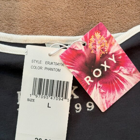 ROXY cotton top **NEW w Tags size L  **& 20% OFF if you buy 4 items I sell !!* - Picture 3 of 8